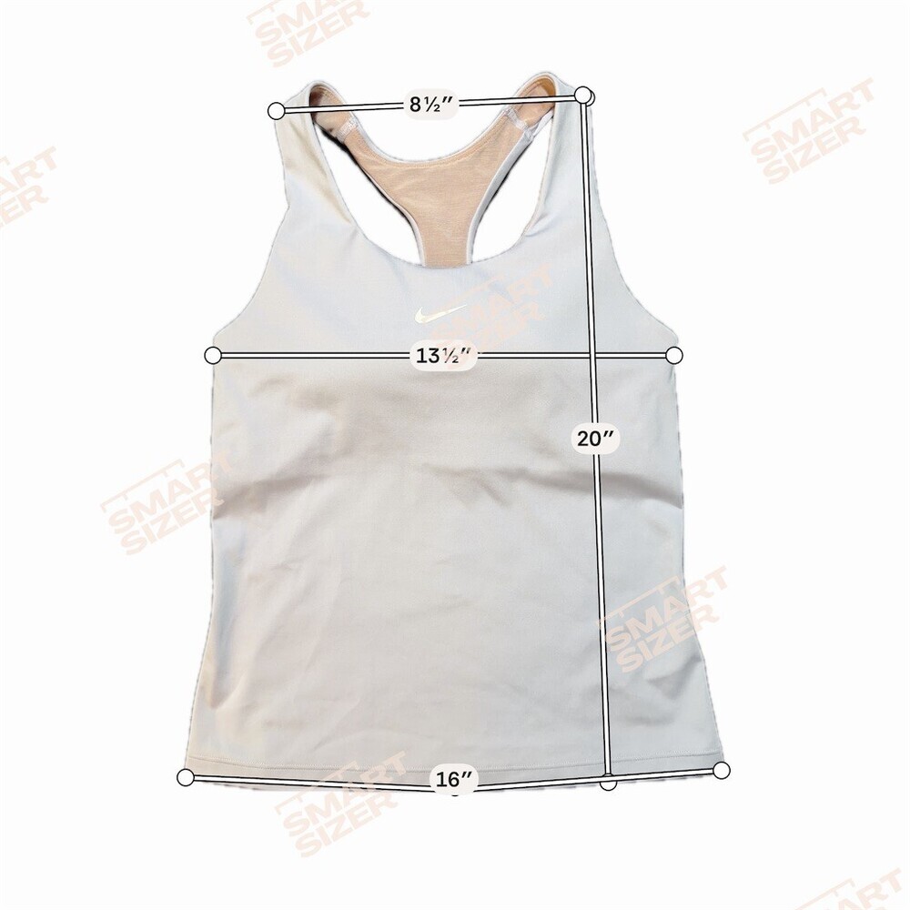 Nike Dri-FIT Tank Top Womens S White Racerback Built-In Bra Activewear - Picture 5 of 7